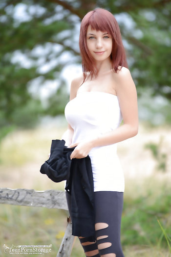 Lovely Redheaded Kinky Doll With Hefty Jugs Gets Nude