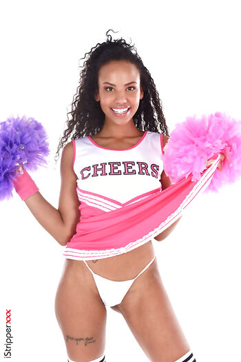 Ebony cheerleader Romy Indy has a special ending to her solo performance