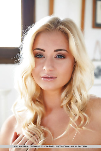 Cayla Reveals Her Delightful Taut Bod And Shaved Slit On The Chair
